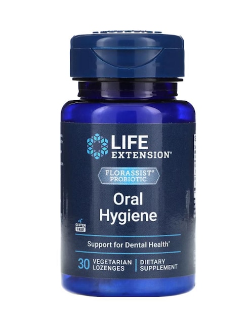 Higiene Bucal Life Extension con probióticos de 30 cápsulas