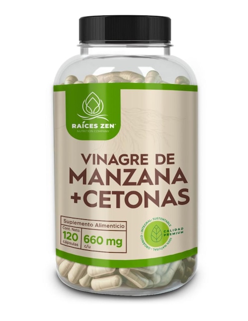 Vinagre de Manzana + Cetonas Raíces Zen Raíces Zen de 120 cápsulas