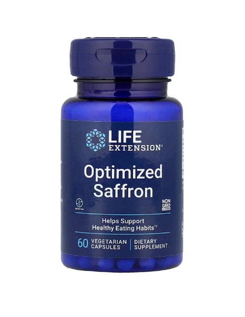 Azafrán Optimizado Life Extension con vitaminas, aminoácidos azufrados y minerales de 60 cápsulas