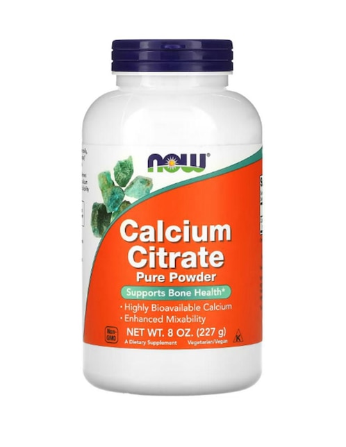 Citrato de Calcio Now con calcio de 227 g
