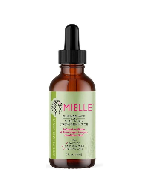 Mielle – Aceite Capilar Rosemary Mint - Fortalece y Estimula el Crecimiento Mielle con hoja de romero de 59 ml