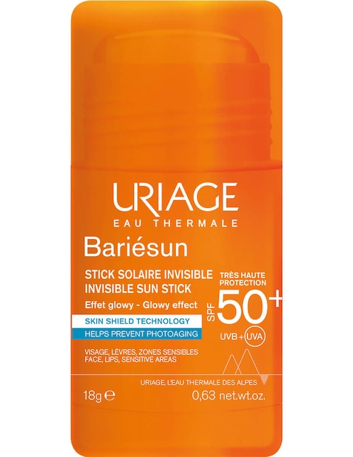 Protector solar FPS 50+ Bariésun Stick Invisible Uriage 18 g