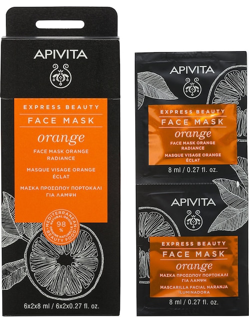 Mascarilla facial Orange para hidratar Express Beauty