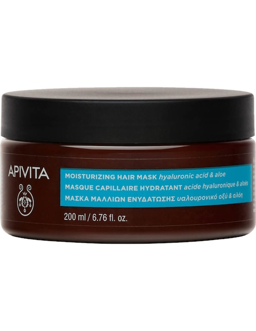 Mascarilla para cabello hidratante con ácido hialuronico Apivita Hyaluronic hydra 200 ml