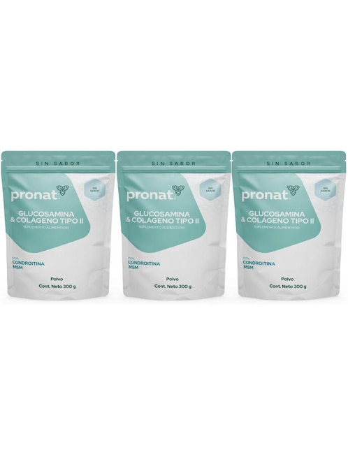 Glucosamina & Colágeno Tipo II - Pronat Pronat de 300 g