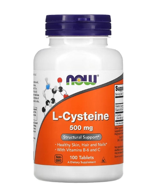 L-Cysteine Now con vitaminas y minerales de 100 tabletas