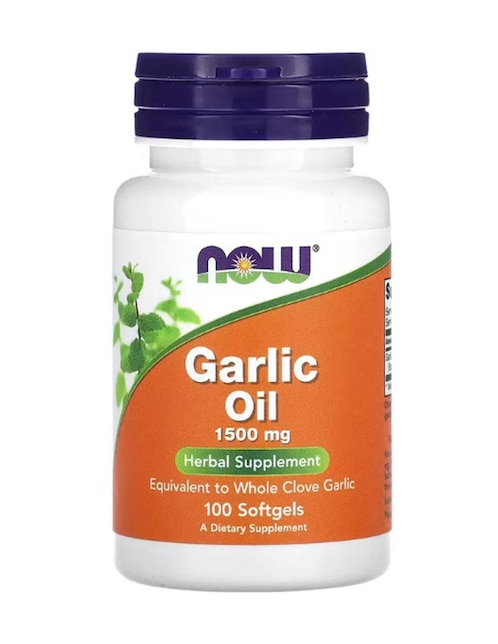 Aceite de ajo Now con vitaminas y minerales de 100 cápsulas
