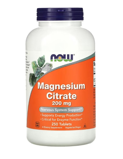 Citrato de magnesio Now de 250 tabletas