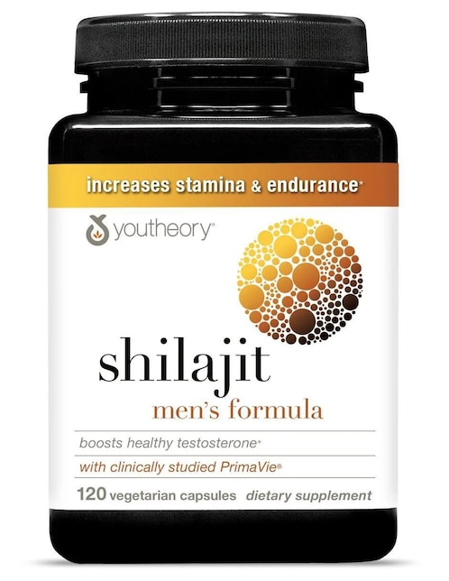 Cápsulas de Shilajit para hombres Youtheory con shilajit del himalaya de 120 cápsulas