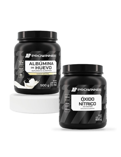Set de suplementos alimenticios Albúmina de Huevo y Óxido Nítrico prowinner
