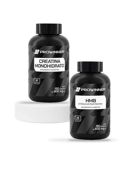 Set de suplementos alimenticios de creatina monohidrato y hmb Prowinner