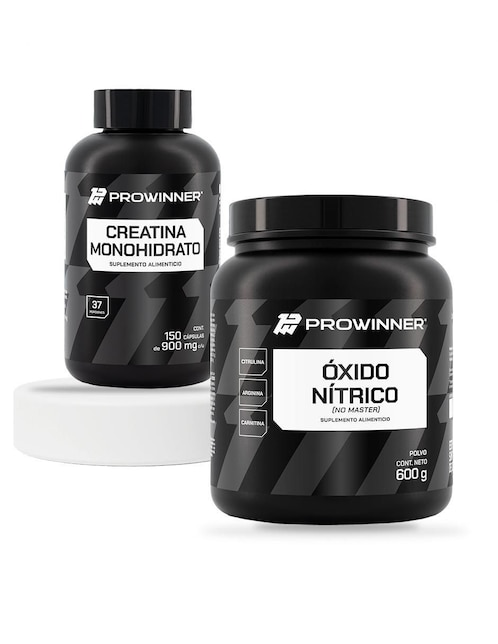 Set de suplementos alimenticios de creatina monohidrato y óxido nítrico no master Prowinner