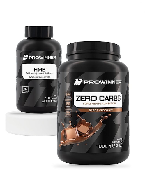 Set de suplementos alimenticios de hmb y zero carbs chocolate Prowinner