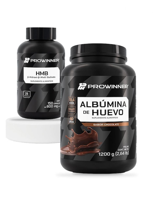 Set de suplementos de HMB y Albúmina de Huevo Chocolate Prowinner