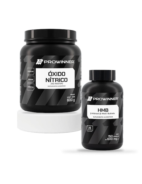 Set de suplementos alimenticios de óxido nítrico no master y hmb Prowinner
