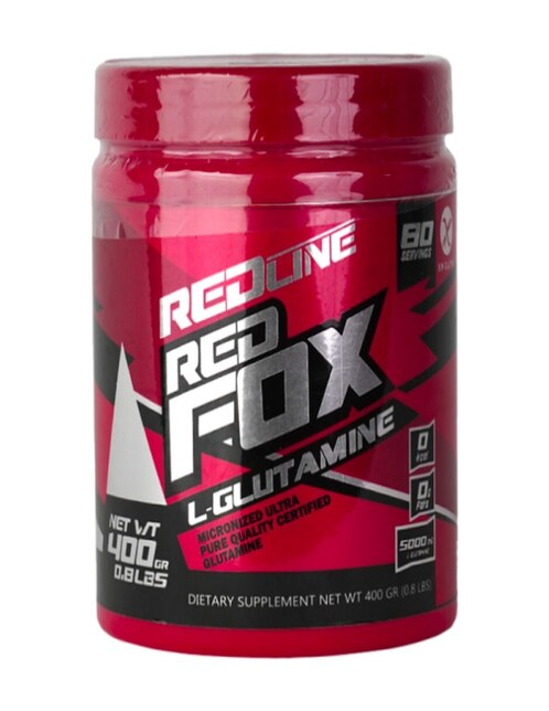 Glutamina redfox Redline sabor natural de 400 g