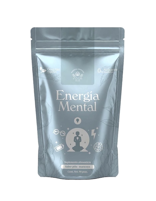 Gomitas energía mental con CBD sabor piña y maracuyá de 90 gomitas