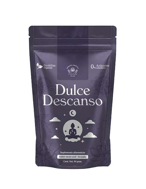 Gomitas dulce descanso con CBD sabor mora azul y lavanda de 90 gomitas Gomitas dulce descanso con CBD sabor mora azul y lavanda de 90 gomitas