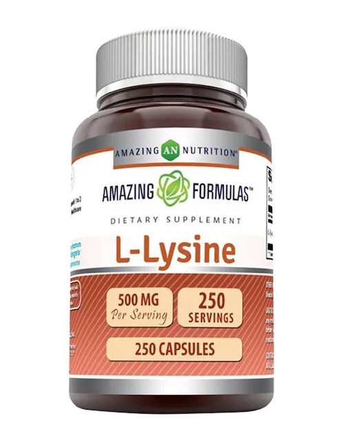 L-lisina suplemento aminoácido esencial para inmunidad y colágeno Amazing Nutrition con lisina de 250 tabletas