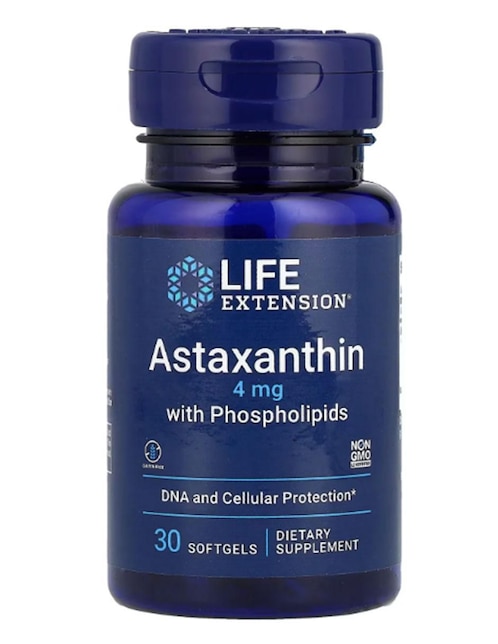 Astaxantina con fosfolípidos 4 mg Life Extension de 30 cápsulas