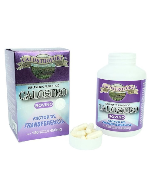 Suplemento alimenticio calostro factor de transferencia Calostrofort con de 120 cáp