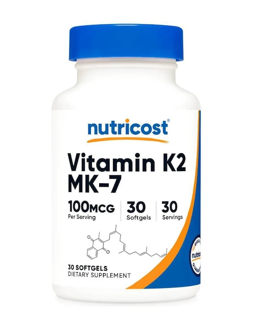 Vitamina K2 MK-7 100 mcg Nutricost de 30 cápsulas