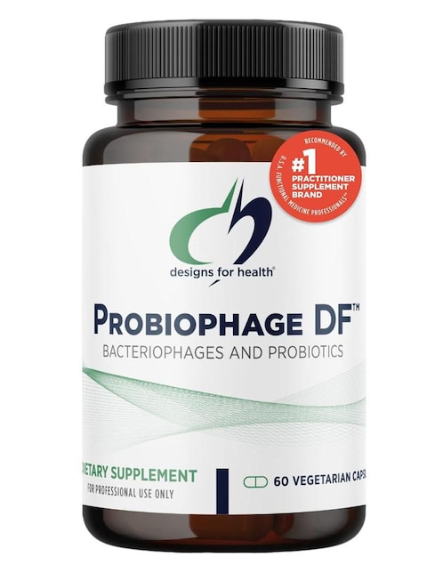 Probiophage DF Designs For Health con probióticos de 60 cápsulas
