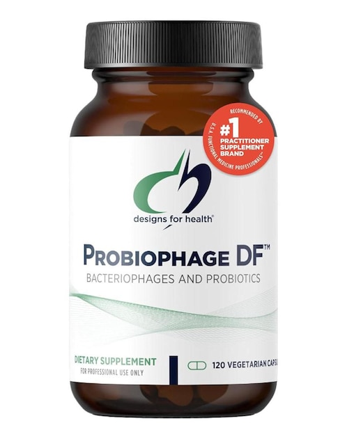 Probiophage DF Designs for Health con probióticos de 120 cápsulas