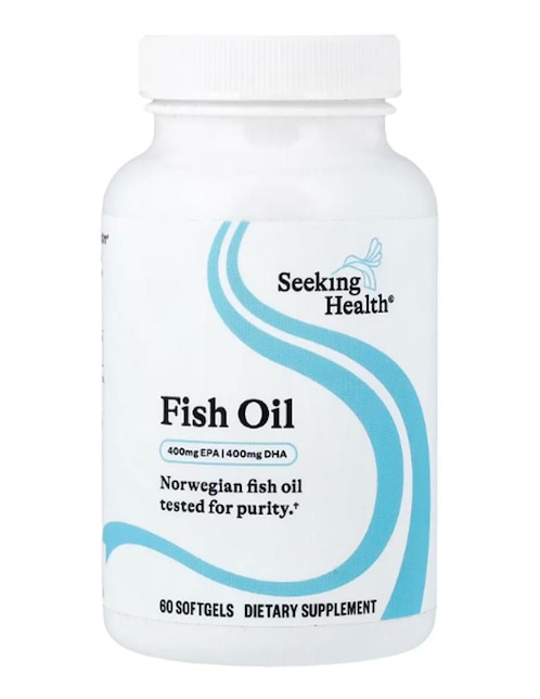 Aceite de pescado Seeking Health con omega 3 de 60 cápsulas