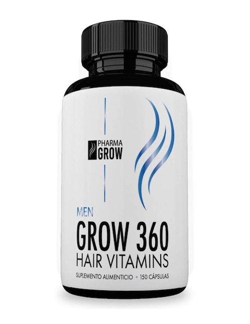 Grow 360 Hair Vitamins Men Pharma Grow multivitamínico de 150 cápsulas