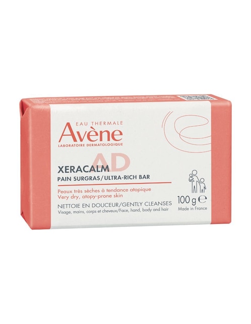 Limpiadores rostro y cuerpo barra dermolimpiadora facial y coporal Avene Xeracalm para piel muy seca 100 gr para calmar la piel