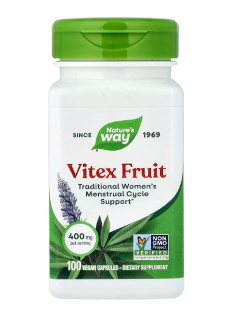 Fruto de vitex con vitaminas y minerales de 100 cápsulas