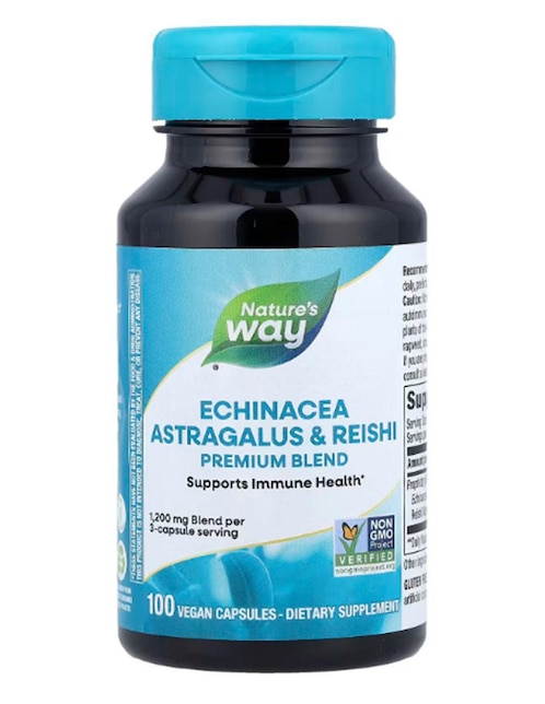 Equinácea, astrágalo y reishi de 100 cápsulas