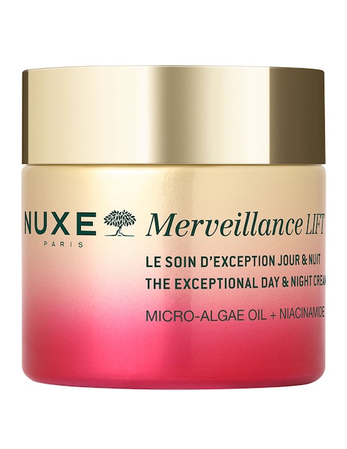 Crema para rostro y cuerpo recomendada para reafirmar  día y noche Nuxe Merveillance para todo tipo piel