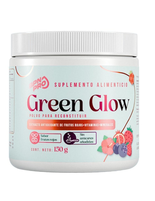 Suplemento alimenticio Green Glow BPN PRO con vitaminas y minerales sabor frutos rojos de 150 g