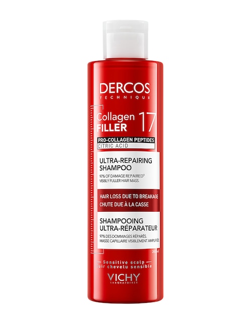 Shampoo anticaída Dercos Collagen 17 Shampoo Reparador de Daño Vichy Dercos 200 ml 1