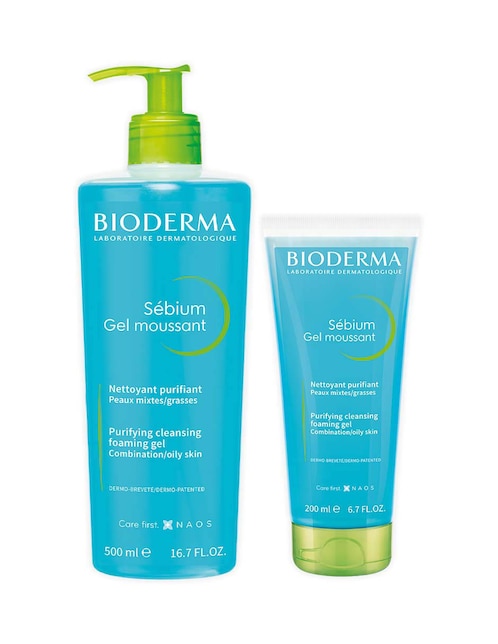 BIODERMA Set limpiador facial Sébium Gel Moussant Bioderma para eliminar el brillo