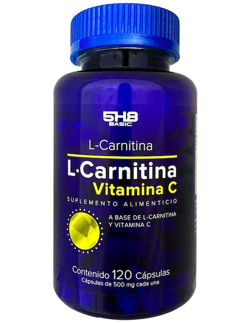 L-Carnitina + Vitamina C 5H8 de 120 cápsulas