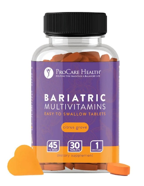 Bariátrico Procare Health con hierro sabor cítrico de 30 tabletas