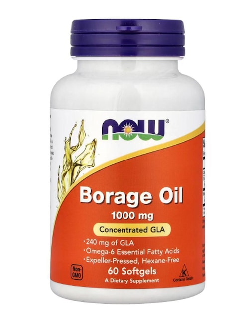 Aceite de Borraja Now con omega 6 de 60 cápsulas