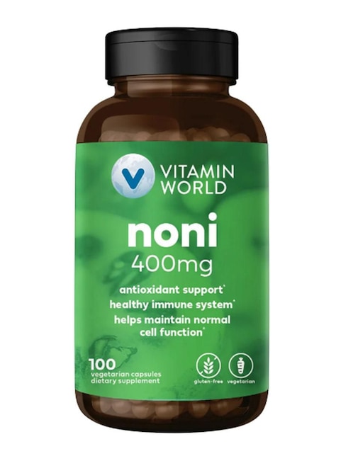 Noni The Vitamin World con flor de manita de 100 cápsulas
