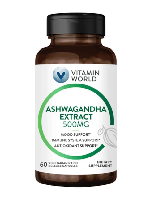 Extracto de Ashwagandha The Vitamin World de 60 cápsulas