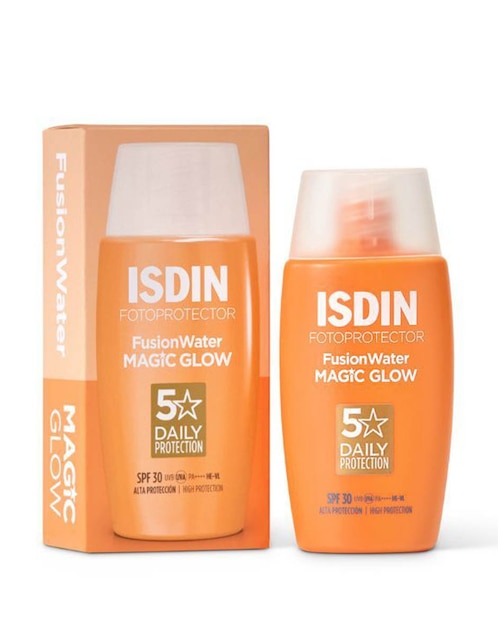 Protector solar FPS 50 Fotoprotector fusion water magic glow Isdin 50 ml
