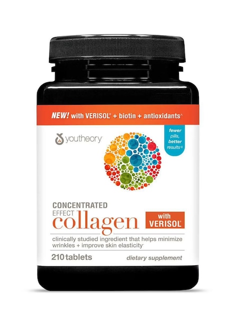 Colágeno con efecto concentrado con Verisol Youtheory con colágeno de 210 cápsulas