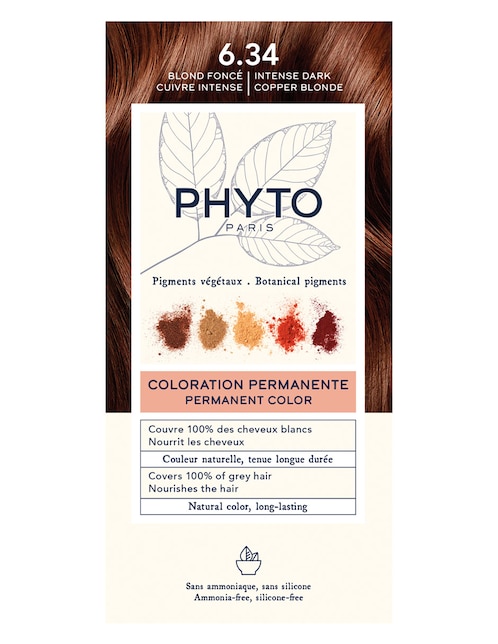 Tinte para cabello coloration permanente botanical pigments 6.34 rubio obscuro dorado cobrizo 1