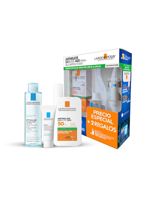 Kit de protector solar FPS 50+ Anthelios UVMune 400 FPS50+ Oil Control Fluido La Roche Posay