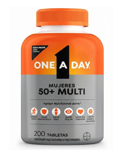 Mujeres 50+ Multi vitamina One a Day tabletas para mujer