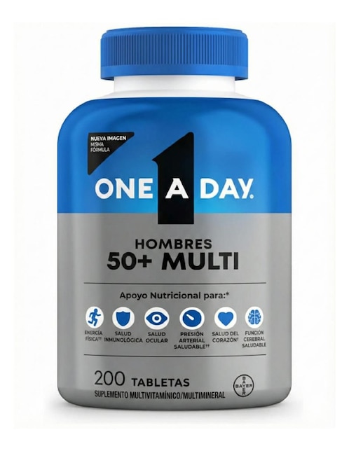 Hombres 50+ Multi vitamina One a Day tabletas para hombre