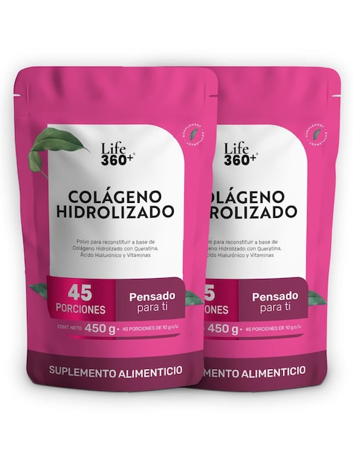 Set de suplementos alimenticios Colágeno hidrolizado Life360+