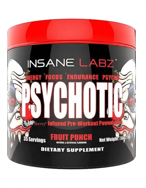 Psychotic Insane Labz con creatina sabor ponche de frutas